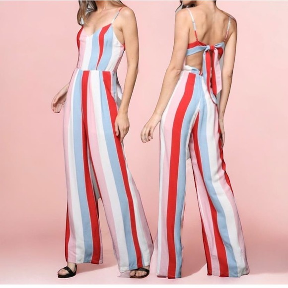 Backless Jumpsuit/Romper- Size Large - Picture 2 of 7